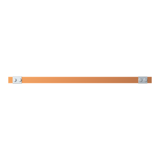 Barre de collecte en cuivre 30x5 mm, longueur : 43+595+43, barre en cuivre, montée
