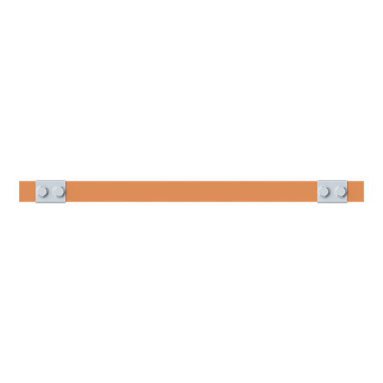 CU-Schiene 30x5 mm, L: 43+404+43, Kupferschiene, montiert
