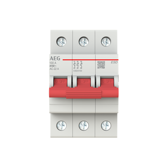 Interrupteur de charge 3P, 100 A