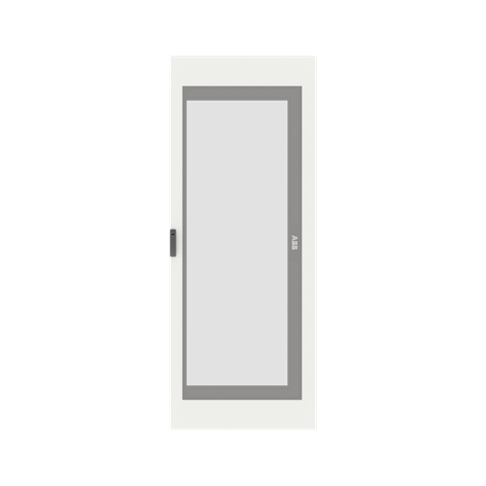 Porte transparente 3FB/14RE, montée sur le cabinet, Accessoire série de cabinets TriLine