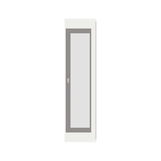 Porte transparente 4FB/14RE Li, montée sur armoire, accessoires série d'armoires TriLine 2CPX020010R9999
