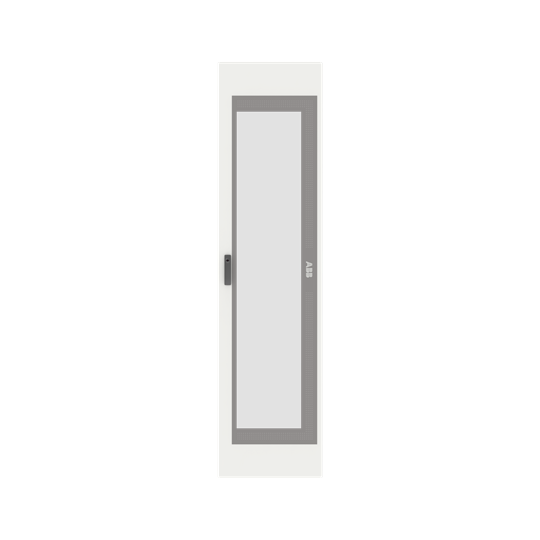 Porte transparente 4FB/14RE Droite, montée sur armoire, accessoire pour série d'armoires TriLine