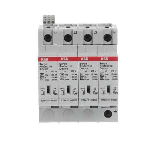 Para-foudre combiné T1-T2 12,5kA/Pol, TNS 4+0, Uc 275 V, Up 1, 1kV TS
