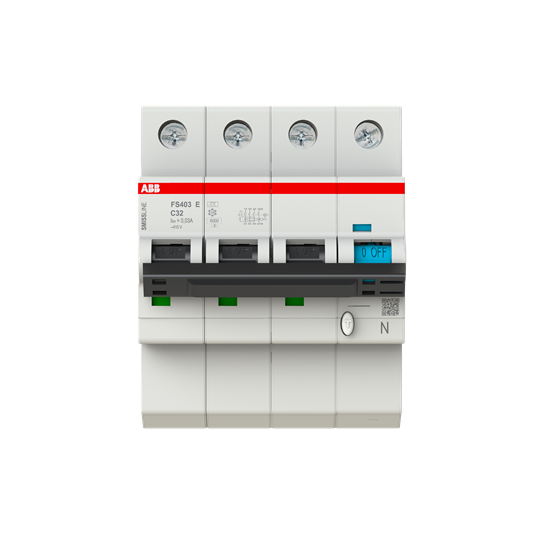 Disjoncteur FI/LS 3P+N, 6 kA, caractère C, 32 A, 30 mA Type A SMISSLINE TP