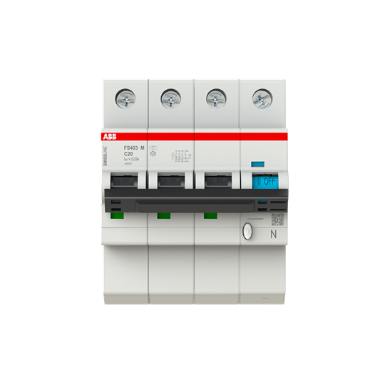 Disjoncteur différentiel 3P+N, 10 kA, caractéristiques C, 20 A, 30 mA Type A SMISSLINE TP