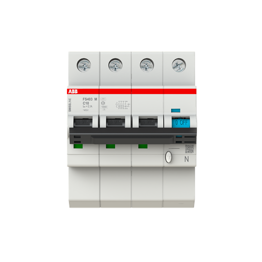 Disjoncteur FI/LS 3P+N, 10 kA, type C, 10 A, 100 mA type A SMISSLINE TP
