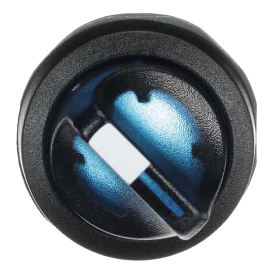 Leuchtwahlschalter A-C, blau, 2 Stellungen, kurzer Drehgriff