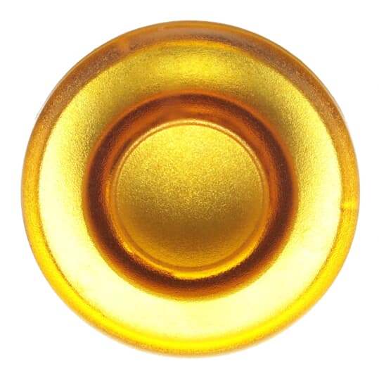 Leuchtpilztaster, gelb, tastend, D=40 mm, Frontring, Metall verchromt