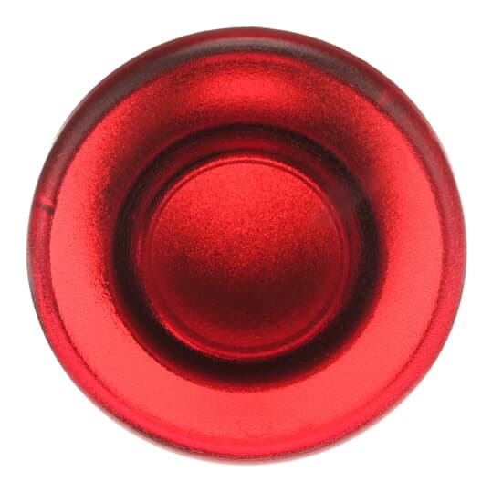 Leuchtpilztaster, rot, tastend, D=40 mm, Frontring, Metall verchromt