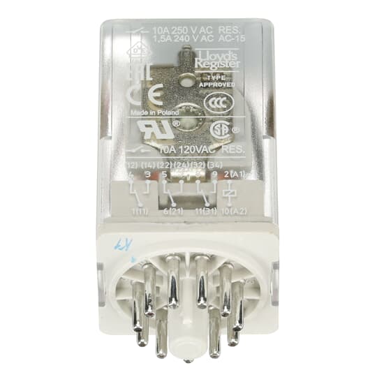 Relais d'interface enfichable CR-U, 3We, A1-A2=24VAC, 250V/10A, LED 1SVR405622R0100