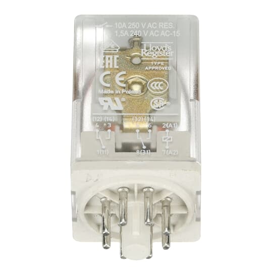Relais d'interface enfichable 2RT, A1-A2=24VAC, 250V/10A 1SVR405621R0000