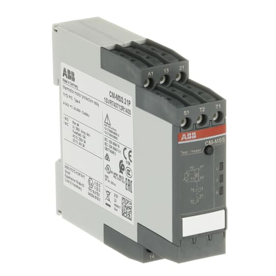Thermistor-Motorschutzrelais 1S+1Ö, 24-240VAC/DC, Push-In, Kurzsch.-Erkennung