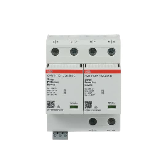 Kombi-Ableiter 2p für TT/TN Netze mit FM 25kA/Pol für 230/400 V Netze