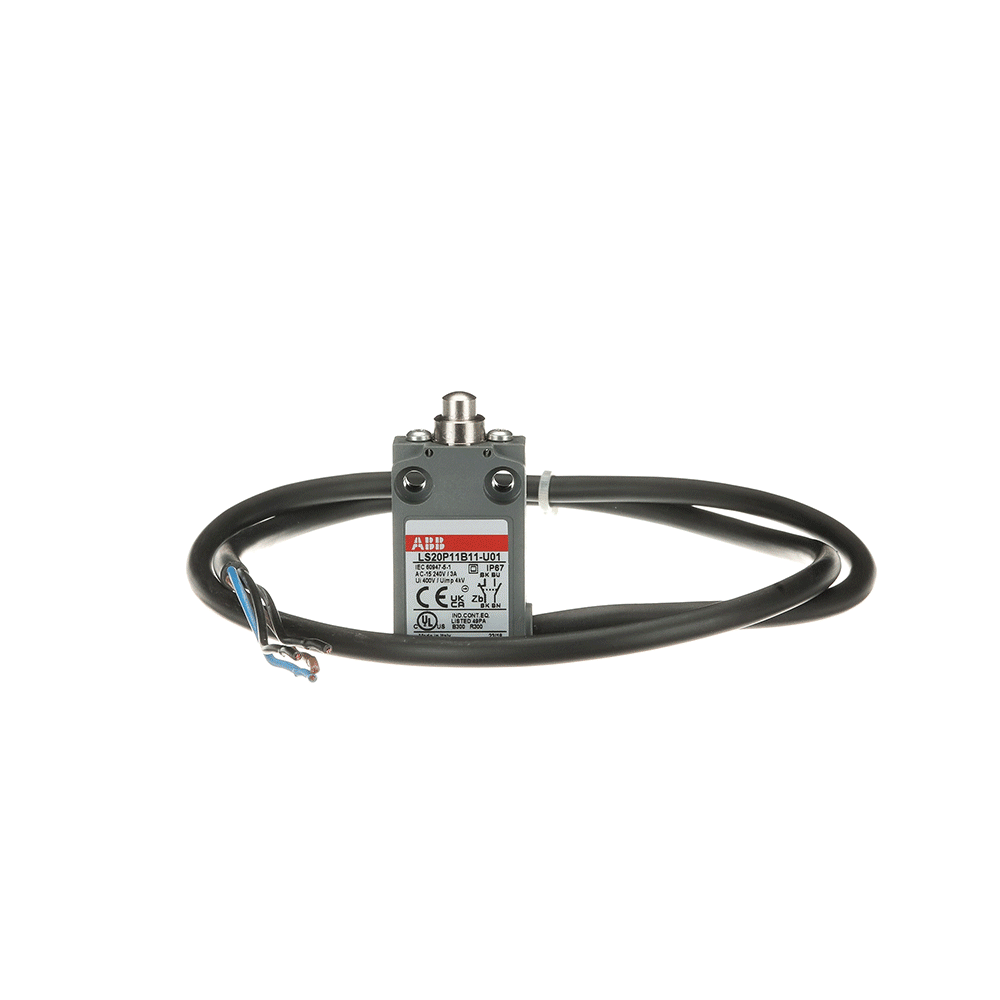 Interrupteur de position boîtier en plastique gris IP67 broche de pression en laiton nickelé