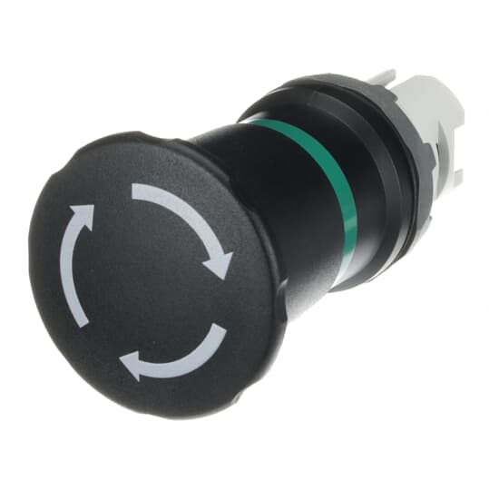 Maschinen-Stop-Taster, Drehentriegelung, schwarz, 40mm Pilz