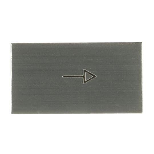 Beschrift-Schild Einlage ->, Kunststoff alufarben für CombiLine-Modular