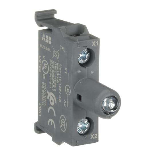 Leuchtelement mit fest integrierter LED, blau, 110-130VAC