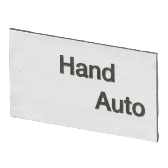 Beschriftungsschild 2 Positionen, "Hand Auto" Kunststoff schwarz/silber