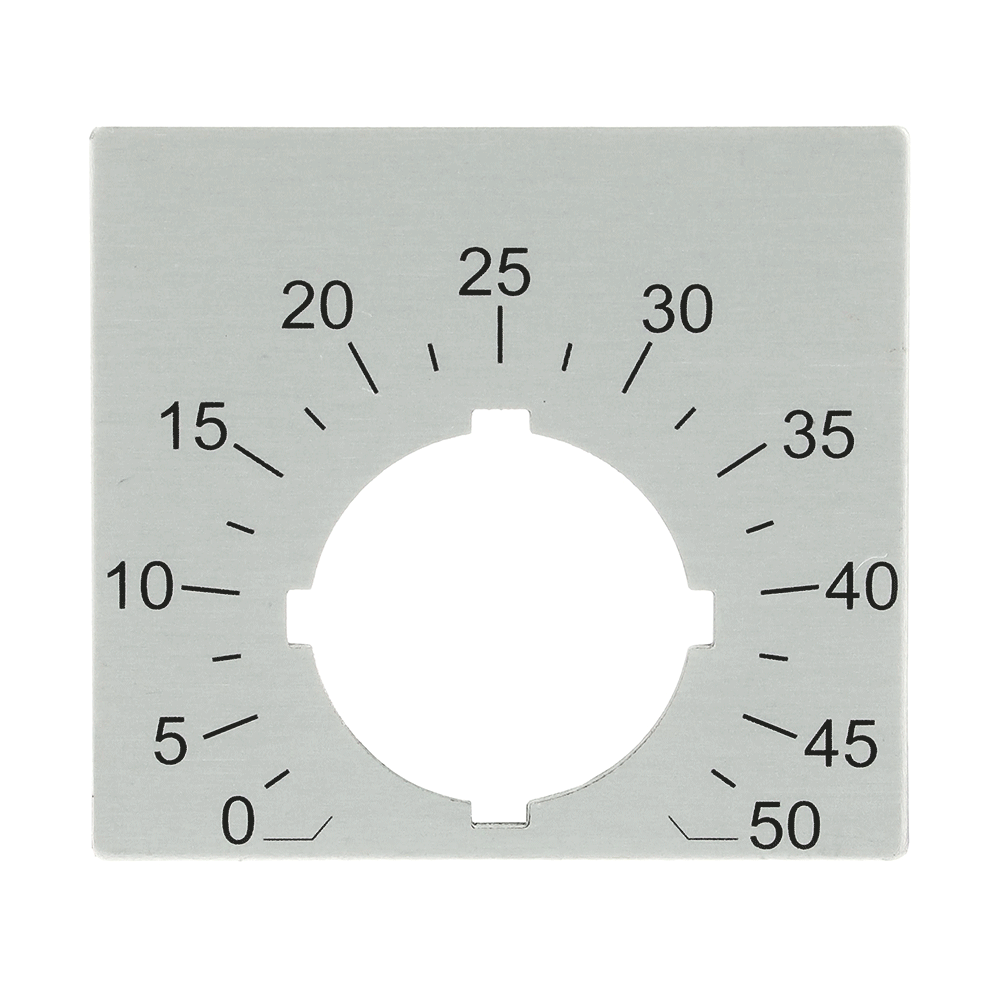 Étiquette de potentiomètre, échelle 0 - 50