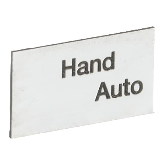 Beschriftungsschild 2 Positionen, "Hand Auto" Kunststoff schwarz/silber