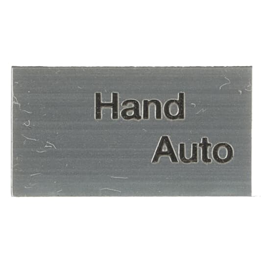Beschriftungsschild 2 Positionen, "Hand Auto" Kunststoff schwarz/silber