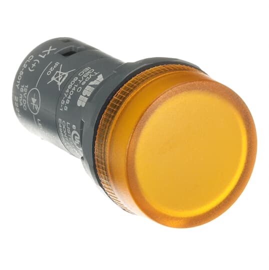 Meldeleuchte gelb 12VDC, mit fest integrierter LED