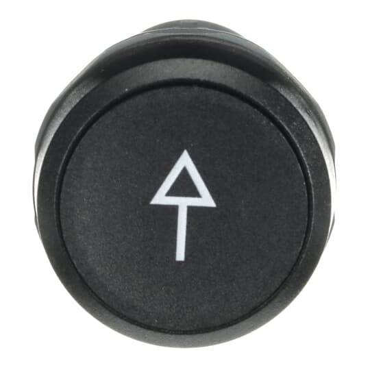 Drucktaster tastend flach, Taste schwarz mit Pfeil weiss, 2S, CombiLine-Compact