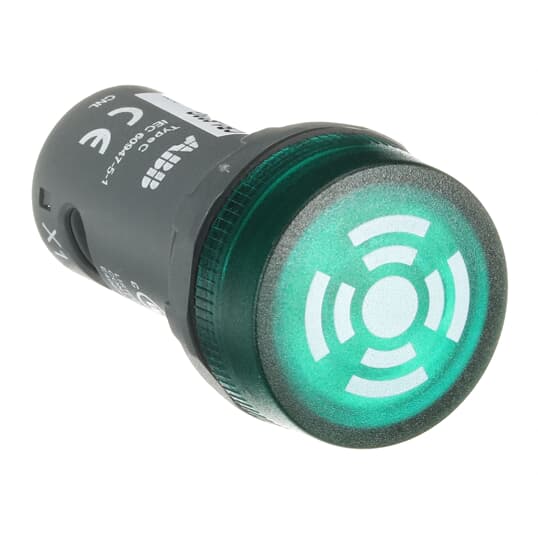 Leuchtsummer grün 230V AC, Kontinuierliches Licht