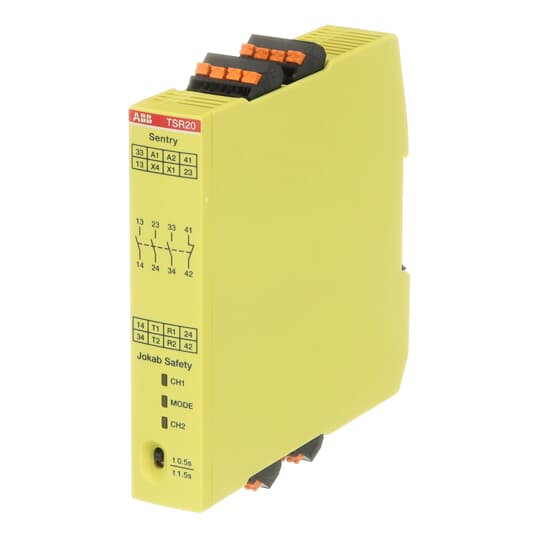 SAFETY TIMER RELAY Relaisausgänge 3 NO+1 NC, Betriebsspannung 24 V DC, PushIn