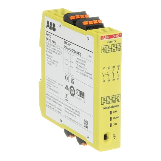 SAFETY RELAY Relaisausgänge 2 NO + 2 NO verzögert, Betriebsspannung 24 V DC, Pus