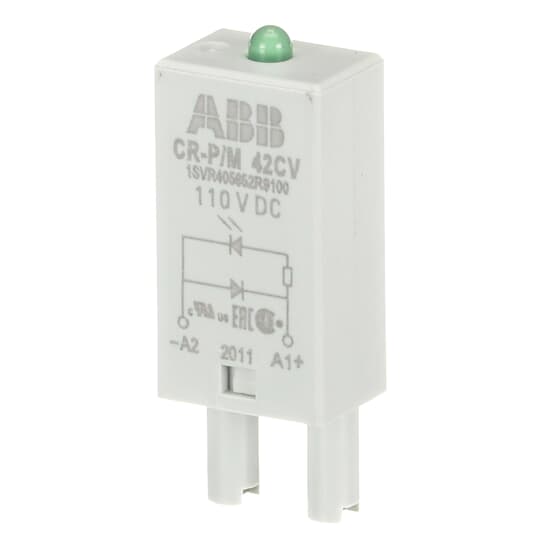 Steckmodul Diode und LED grün für CR-P/M, 110VDC,A1+,A2-