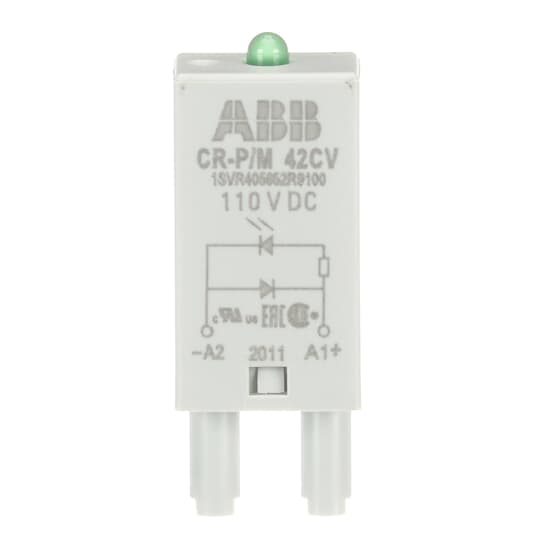 Steckmodul Diode und LED grün für CR-P/M, 110VDC,A1+,A2-