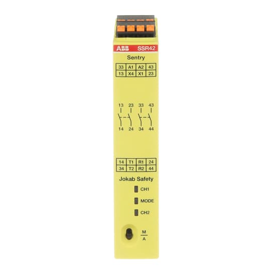 SAFETY RELAY Relaisausgänge 2 NO + 2 NO verzögert, Betriebsspannung 24 V DC, Pus