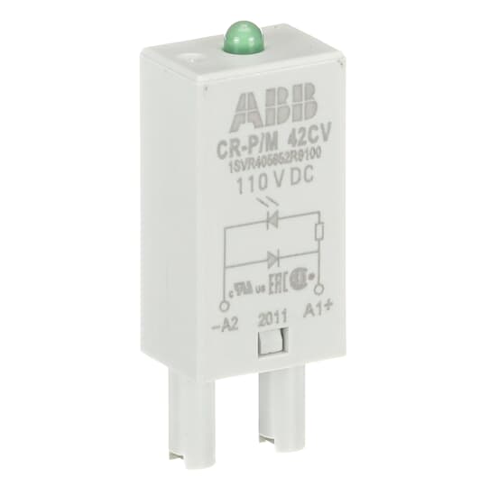 Steckmodul Diode und LED grün für CR-P/M, 110VDC,A1+,A2-