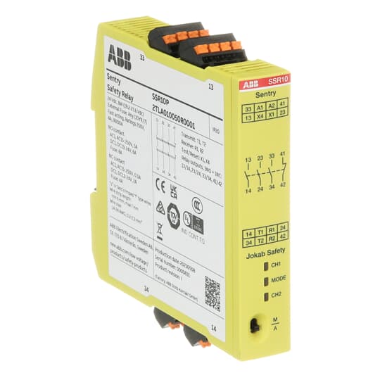 SAFETY RELAY, 1-und 2 kanalig, 3 NO + 1 NC, Betriebsspannung 24 V DC, PushIn