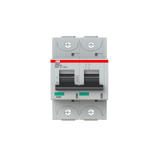 Disjoncteur haute performance 125 A, B, 500V DC=Icu 50 kA, 2P