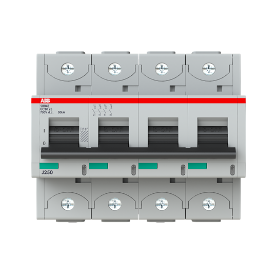 Disjoncteur haute performance 125 A, B, 750V DC=Icu 50 kA, 4P