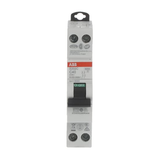 Disjoncteur C-char., 6kA, 40A, 2P 1M