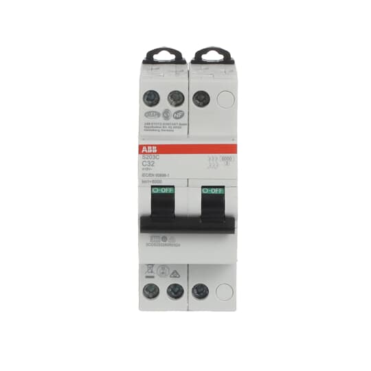 Disjoncteur C-char., 6kA, 32A, 3P 2M