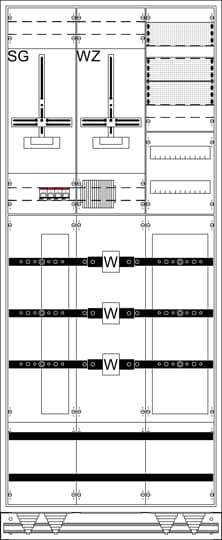 12RE 3FB, Komplettschrank nach VDE-AR-N 4100:2026-04, In 420 A mit DPB
