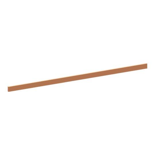 Barre de connexion en cuivre 30x10 mm, longueur : 945 mm, barre en cuivre, montée