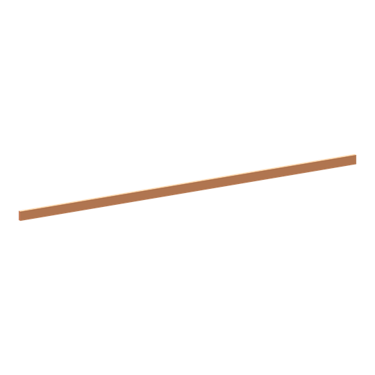 Barre de cuivre 30x10 mm, Longueur : 1195 mm, Barre en cuivre, montée