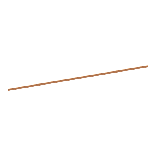 Barre collectrice en cuivre 12x5 mm, longueur : 997 mm, barre en cuivre, montée