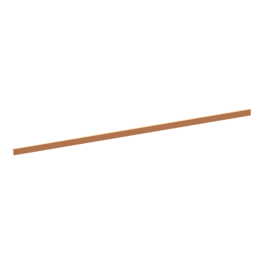 CU-Schiene 12x5 mm, L:527mm, Kupferschiene, lose Lieferung