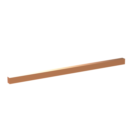 CU-Schiene 12x10 mm, L:247mm, Kupferschiene, lose Lieferung