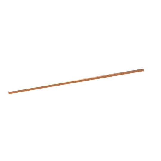 Barre de distribution en cuivre 12x10 mm, longueur : 747 mm, barre de cuivre, montée