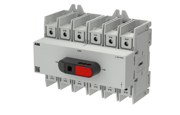 Interrupteur de charge OT+ 3 pôles 125 A, avec poignée verrouillable