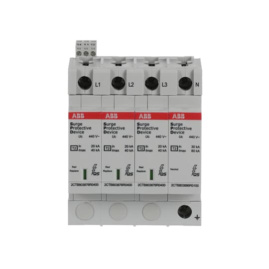 SPD Type 2 pour 400/690 V TT-3Ph. + TN-S 3P+N, Imax 40kA, In 20kA, Up 1, 8kV, TS