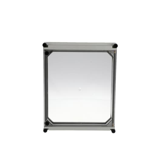 Couvercle pliant 370x300x45mm avec prise par le doigt pour porte pliante, transparent