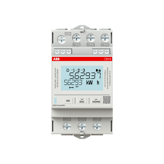 Drehstromzähler 65A, Modbus RTU, MID, 1DO+1DI Grossverpackung
